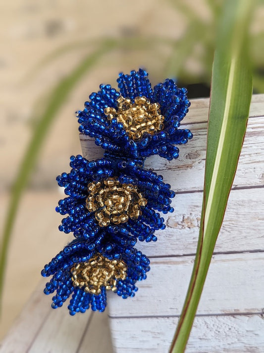 Blue sunflower bracelet luzwithoutfrontier.com